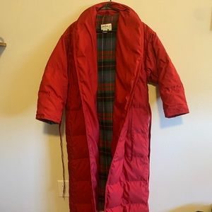 Red Eddie Bauer robe